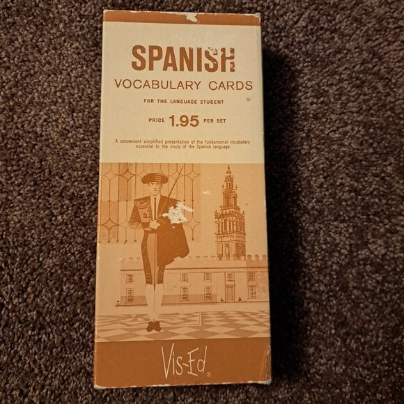 Visual Education Association Other - 1960s Vintage Spanish Vocabulary Cards/vintage education tools/vintage flashcard